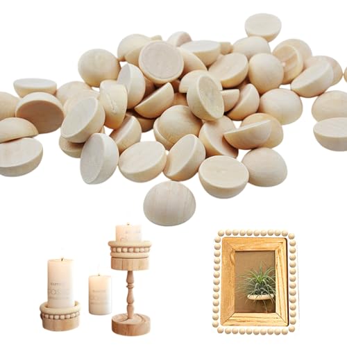 100 Stück Halbe Holzkugeln, 10mm Halbrunde Holzperlen, Natürliche Halbkugeln zum Basteln, Halbkugelförmig Lose Perlen, Mini Holzkugelperlen für DIY Farbe Holzbearbeitung Kunsthandwerk Dekoration 100 Stück Halbe Holzkugeln, 10mm Halbrunde Holzperlen, Natürliche Halbkugeln zum Basteln, Halbkugelförmig Lose Perlen, Mini Holzkugelperlen für DIY Farbe Holzbearbeitung Kunsthandwerk Dekoration von CANCYCC