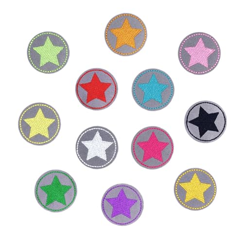 12 Stück Stern-Bügelflicken, Flicken zum Aufbügelflicken Kinder, Erwachsene Farbig Stern-bügelaufnäher für Jeans, Kleidung, Daunenjacke, Hosen Etc Reparaturflicken, DIY Patches zum Aufbügeln 12 Stück Stern-Bügelflicken, Flicken zum Aufbügelflicken Kinder, Erwachsene Farbig Stern-bügelaufnäher für Jeans, Kleidung, Daunenjacke, Hosen Etc Reparaturflicken, DIY Patches zum Aufbügeln von CANCYCC