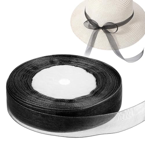 45M Schwarz Geschenkband Satinband, 20 mm Breit Dekoband Tüllband Stoffband, Schleifenband Schwarz für Geschenk Bänder zum Basteln Seidenband Hochzeit Brautstrauß Kuchen 45M Schwarz Geschenkband Satinband, 20 mm Breit Dekoband Tüllband Stoffband, Schleifenband Schwarz für Geschenk Bänder zum Basteln Seidenband Hochzeit Brautstrauß Kuchen von CANCYCC