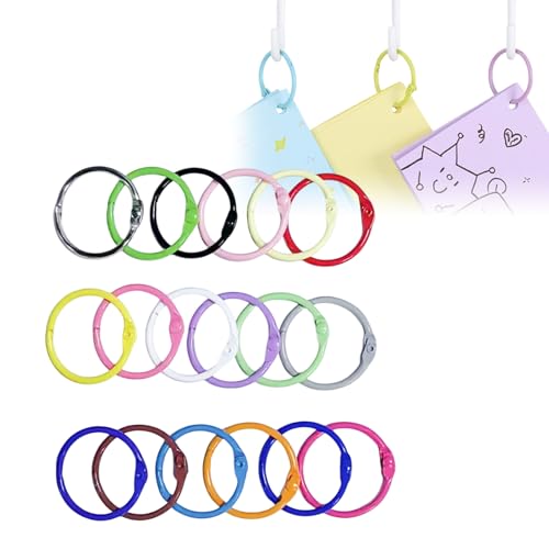 60 Stück Binder Ringe, 30mm Karteikarten Ring, Metall Binder Ringe, Ringe Loseblatt Verbinder, Buchring Bücher, für Fotoalbum Scrapbook Album Handwerk Papier Karten 60 Stück Binder Ringe, 30mm Karteikarten Ring, Metall Binder Ringe, Ringe Loseblatt Verbinder, Buchring Bücher, für Fotoalbum Scrapbook Album Handwerk Papier Karten von CANCYCC