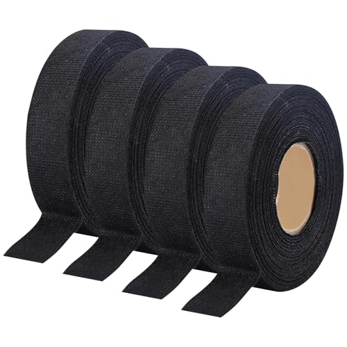 CANCYCC 4 Stück Kfz Kabelbaum Klebeband Elektriker Band, 19mm x 15m Gewebeband Panzerklebeband, Isolierband Schwarz für Kabelbäume Elektrisches Klebeband CANCYCC 4 Stück Kfz Kabelbaum Klebeband Elektriker Band, 19mm x 15m Gewebeband Panzerklebeband, Isolierband Schwarz für Kabelbäume Elektrisches Klebeband von CANCYCC