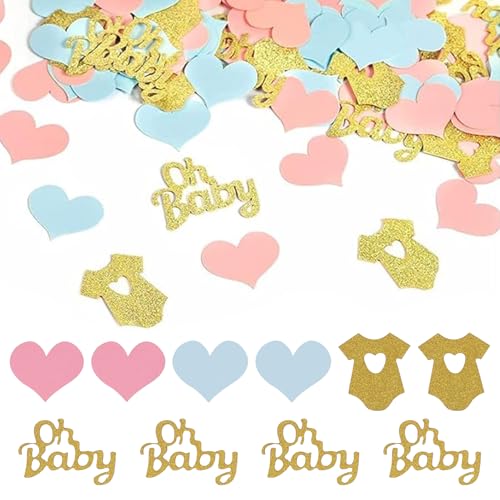 Oh Baby Konfetti Deko, 100 Stück Babyparty Tischdeko, Gender Reveal Party Deko, Baby Shower Geburtstag Party Dekorationen, Glitzer Confetti für Babyparty Party, Baby Gender Reveal Birthday Deko Oh Baby Konfetti Deko, 100 Stück Babyparty Tischdeko, Gender Reveal Party Deko, Baby Shower Geburtstag Party Dekorationen, Glitzer Confetti für Babyparty Party, Baby Gender Reveal Birthday Deko von CANCYCC