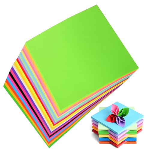 300 Blatt Origami Papier, 15x15 cm, Doppelseitig, 20 Farben Faltpapier Quadratisch, Bastelpapier Buntes Papier, Origamipapier für Kinder, DIY, Schule, Kunst, Bastelprojekte, Kinder und Erwachsene von CANCYCC