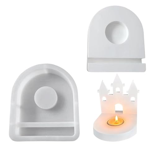 Silikonformen Gießformen Kerzenhalter, Sockel Halbkreis Giessformen Silikon, Silikonform Gießform Sommer für Beton, DIY Silikonform Sommer Beton Gießform von CANCYCC