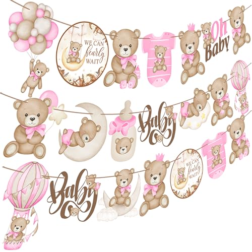 CANDY CHEF Pink We Can Bearly Wait Baby Shower Banner Bear Baby Shower Party Decorations Bear Banner for Baby Shower Teddy Bear Cutout Banner for Girls Bear Birthday Party Supplies CANDY CHEF Pink We Can Bearly Wait Baby Shower Banner Bear Baby Shower Party Decorations Bear Banner for Baby Shower Teddy Bear Cutout Banner for Girls Bear Birthday Party Supplies von CANDY CHEF
