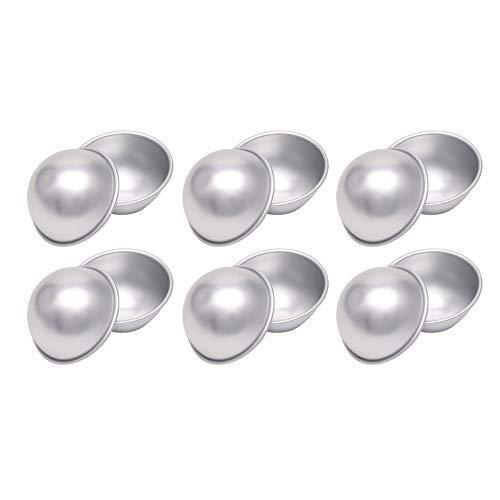 CANDeal 12 STK Bath Bomb Mold Kit 6 Set DIY Badebomben Gießformen Metallform für hausgemachte Badebomben und basteln Sie Ihre eigenen Fizzles (5,5cm) von CANDeal