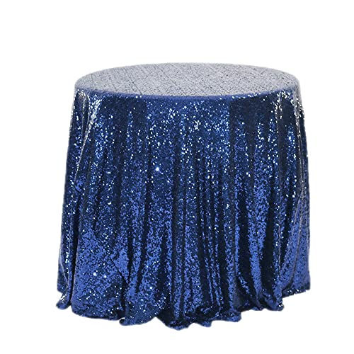 CANDeal Pailletten-Tischdecke, Glitzernde Pailletten-Stoff-Tischdecke, Glitzernde Tischdecke, Kuchen-Tischdecke, Überlagerung Für Geburtstag, Hochzeit, Party-Dekoration (60cm,Dunkelblau) von CANDeal