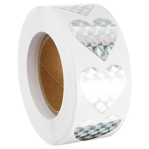 CANIGHT 1 Rolle Kreative Herzaufkleber Glänzende DIY Etiketten für Hochzeiten und Dekorationen Sicher und Praktisch für Kreative Bastelprojekte und Verpackungen CANIGHT 1 Rolle Kreative Herzaufkleber Glänzende DIY Etiketten für Hochzeiten und Dekorationen Sicher und Praktisch für Kreative Bastelprojekte und Verpackungen von CANIGHT