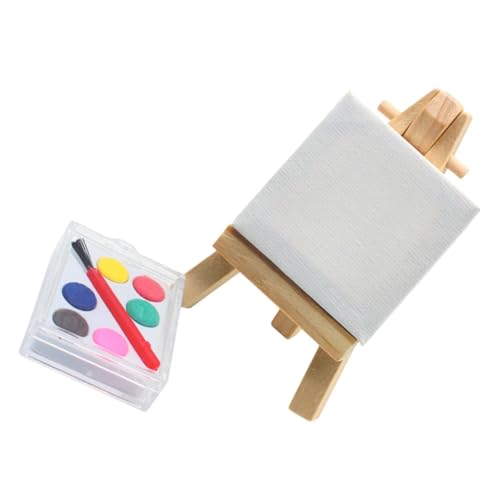 CANIGHT 1 Set Mini Staffelei Ornamente, Mini Halter Zum Malen, Mini Staffeleien Zur Ausstellung, Mini Malstaffelei, Mini Staffeleien, Ausstellungsstaffelei Zum Basteln, Miniatur von CANIGHT