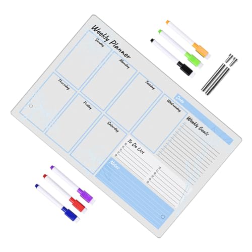 CANIGHT Notizblock-set Acryltafel Für Tisch To-do-listen-tafel Planer Schreibtafel Durchsichtige Tafel Löschbar von CANIGHT