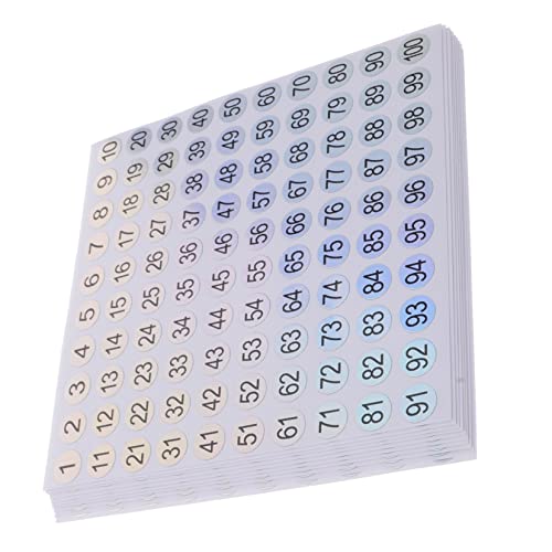 CANIGHT Zahlensticker Klebebuchstaben Nummer Aufkleber Selbstklebende Nummernklassifizierungsaufkleber Digitale Etiketten Runde Digitale Aufkleber von CANIGHT