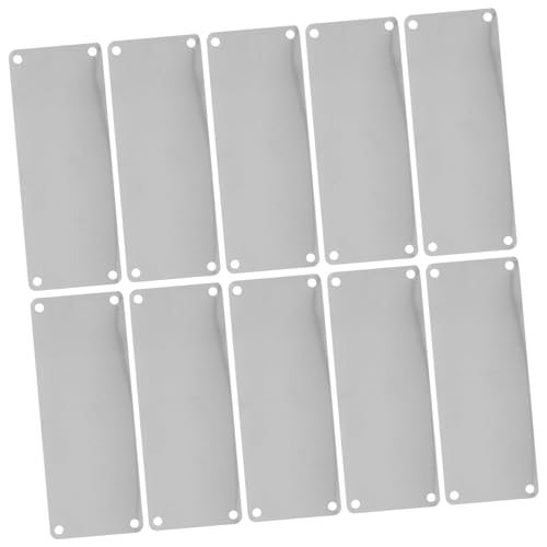 CANIGHT 10 Stück Personalisierbare Metallschilder Blanko Türschilder Zum Basteln Edelstahlschilder Für Dekoration Und Beschriftung von CANIGHT