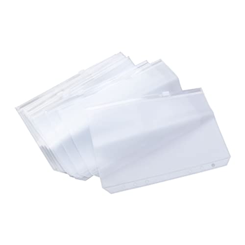 CANIGHT 10 Stück Reißverschluss Tasche Transparente Aufbewahrungstaschen für Dokumente Karten Tickets für Büro Reisen und Studium Leicht zu Reinigen mit Zip Verschluss von CANIGHT