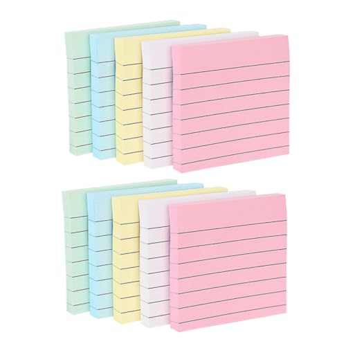 CANIGHT 10 Stück Selbstklebende Notizzettel Verschiedenen Farben Praktische Memo Pads für Schule Büro und Zuhause Organisieren von Aufgaben und Notizen von CANIGHT