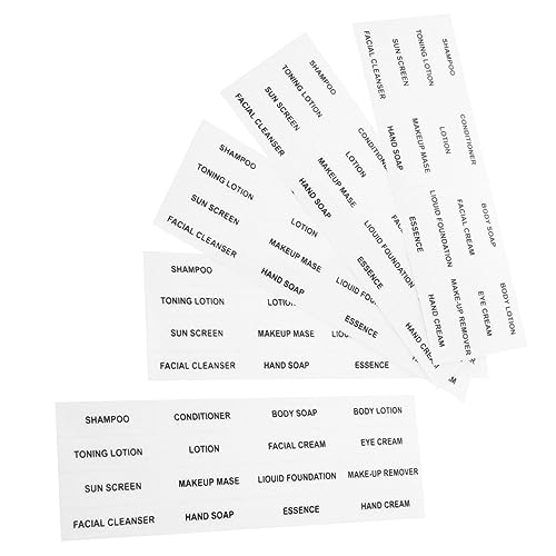 CANIGHT 10 Stück Shampoo Spender Etiketten, Kosmetik Etiketten Für Glasflaschen, Kosmetik Shampoo Flaschen Etiketten, Selbstklebende Abfüller Etiketten, Wasserdichte Etikettenaufkleber, von CANIGHT