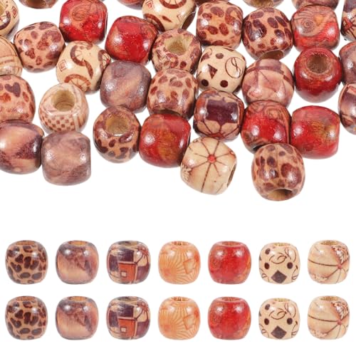 CANIGHT 100stücke Holzperlen Für Haar Dreadlock Zubehör Und Schmuck Schmuck Für Zöpfe Und Dreadlocks Für Festivals Und Kreative Projekte CANIGHT 100stücke Holzperlen Für Haar Dreadlock Zubehör Und Schmuck Schmuck Für Zöpfe Und Dreadlocks Für Festivals Und Kreative Projekte von CANIGHT