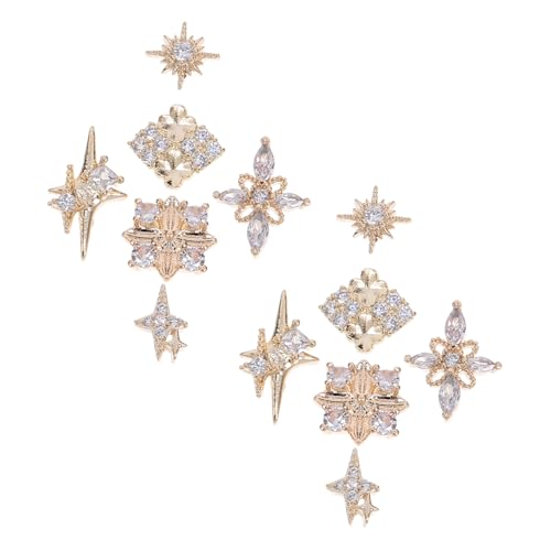 CANIGHT 12Stücke Teiliges Vintage Nagelanhänger mit Strasssteinen Dekorative Nagelkunst Charms für DIY Maniküre Geeignet für Natürliche und Künstliche Nägel CANIGHT 12Stücke Teiliges Vintage Nagelanhänger mit Strasssteinen Dekorative Nagelkunst Charms für DIY Maniküre Geeignet für Natürliche und Künstliche Nägel von CANIGHT