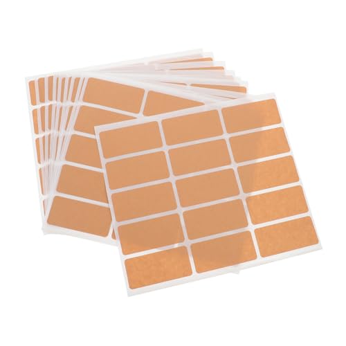 CANIGHT 150 Stück Rechteckige Etikettenaufkleber, Kraftpapier Etiketten, Selbstklebende Etikettenaufkleber, Namensschild Etikett, Namensschild Aufkleber, Buchstaben Aufkleber Für von CANIGHT