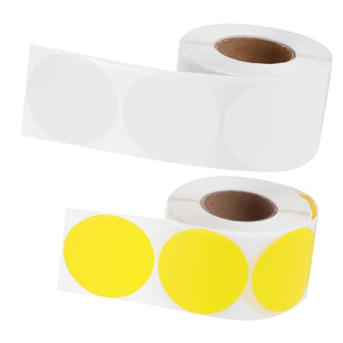 CANIGHT 2 Rollen Thermodrucker-aufkleber: Multifunktionale Runde Thermoetiketten – Farbige Aufkleber Für Büro, Zuhause, Gewerbliche Anwendungen von CANIGHT