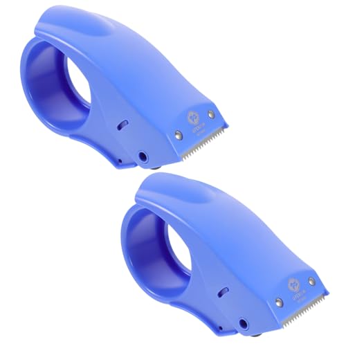 CANIGHT 2 Stück Klebeband Cutter Handlicher Abroller für Präzises Verpacken für und Lagerarbeiten Langlebiges Kunststoffdesign Einfache Handhabung Scharfe Klingen für Zufällige Farbe von CANIGHT