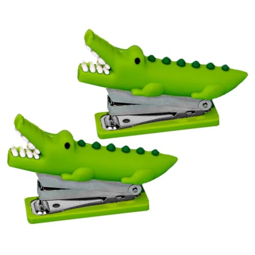CANIGHT Mini-alligator-heftgerät Aus Silikon Und Edelstahl Wiederverwendbarer Kleiner Hefter Mit Tierdekor Für Büro Oder Zuhause von CANIGHT