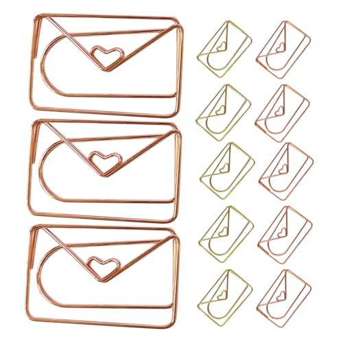 CANIGHT 20 Stück Süße Büroklammern in Roségold und Gold Papierclips für Büro und Zuhause Robuste und Benutzerfreundliche Klammern für Dokumentenorganisation von CANIGHT