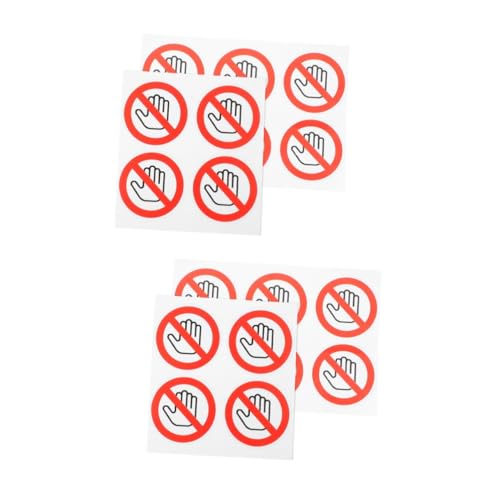 CANIGHT 20 Stück Warnschild Aufkleber, Selbstklebend, „No Touch“ Schilderaufkleber, „Do Not Touch“ Warnaufkleber, Runde Warnaufkleber Aus Vinyl, Sicherheitswarnschild Aufkleber, CANIGHT 20 Stück Warnschild Aufkleber, Selbstklebend, „No Touch“ Schilderaufkleber, „Do Not Touch“ Warnaufkleber, Runde Warnaufkleber Aus Vinyl, Sicherheitswarnschild Aufkleber, von CANIGHT