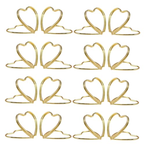 CANIGHT 25Stücke Herzförmige Metall Kartenhalter für Hochzeiten Geburtstagsfeiern und Robuste Tischkartenhalter für Fotos und Grußkarten für Veranstaltungen von CANIGHT