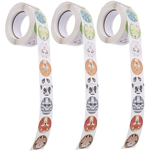 CANIGHT 3 Rollen Belohnungsaufkleber Etikettenaufkleber Umschlagversiegelungsaufkleber Versiegelungsaufkleber Für Verpackungen Geschenkaufkleber Geschäftsbedarf von CANIGHT