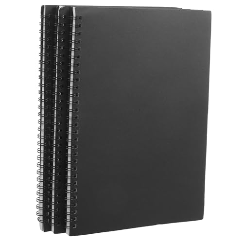 CANIGHT 3 Stück Spiral Notizbuch Schwarz Tragbares Liniertes Notizbuch für Schüler Büroangestellte und Kreative Schreibprojekte für Notizen Skizzen und Ideen von CANIGHT