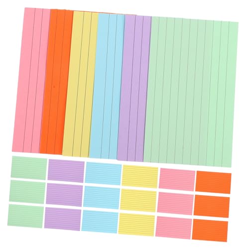 CANIGHT 300 Stück Notizbuch Karteikarten, Linierte Notizkarten, Farbige Linierte Karten, Bunte Lernkarten, Index Notizblock, Memo Notizkarten, Aufzeichnungskarten, Farbige Lernkarten, von CANIGHT