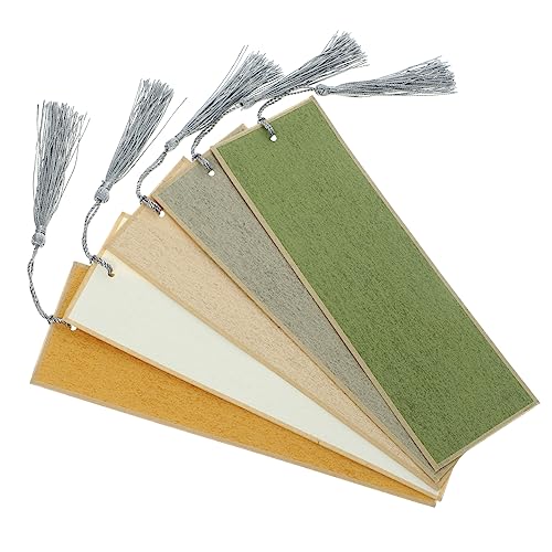CANIGHT 5 Stück Handbemalte DIY Lesezeichen, Leeres Lesezeichen Etikett, Unfertiges Leeres Papier Lesezeichen, Papier Lesezeichen Mit Quaste, Chinesische Kalligraphie Lesezeichen, Leere von CANIGHT
