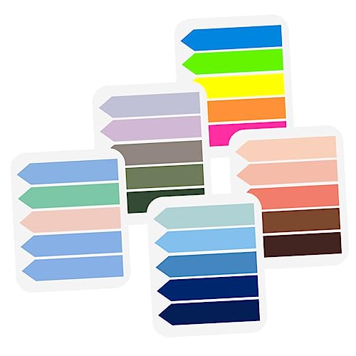 CANIGHT 5er-pack Selbstklebende Markierungsseiten Mit Papiermarkierungen Und Führungslaschen Pet-materialien Bunte Seitenführungsetiketten CANIGHT 5er-pack Selbstklebende Markierungsseiten Mit Papiermarkierungen Und Führungslaschen Pet-materialien Bunte Seitenführungsetiketten von CANIGHT