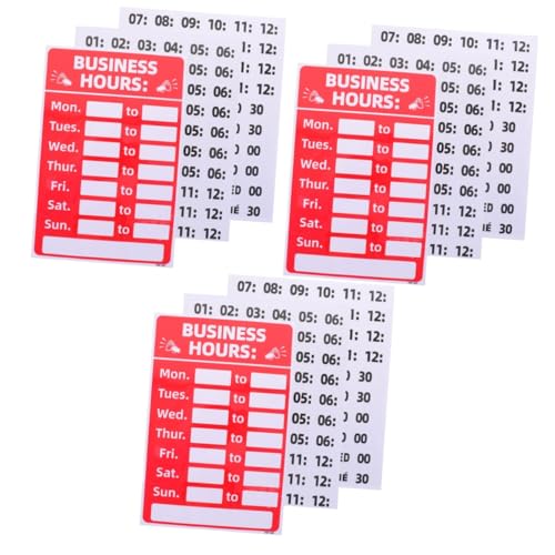 CANIGHT 6 Pcs Geschäft Pvc Ladenschild Geschlossen Open Library Geschäftszeitenschild Geschäftszeiten Schilder Kit Shop Schild Bar Bars Offen/Geschlossen Etiketten Betriebsstundenschild von CANIGHT