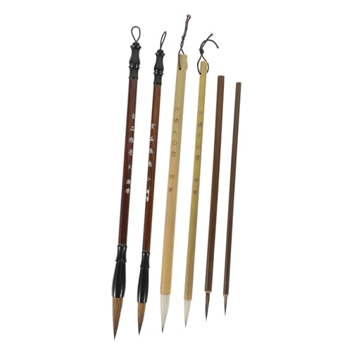 CANIGHT 6 Stück Kalligraphie Pinsel Set Teiliges Chinesisches Malpinsel Set für Anfänger Künstler und Enthusiasten für Traditionelle Kalligraphie und Kunstwerke CANIGHT 6 Stück Kalligraphie Pinsel Set Teiliges Chinesisches Malpinsel Set für Anfänger Künstler und Enthusiasten für Traditionelle Kalligraphie und Kunstwerke von CANIGHT
