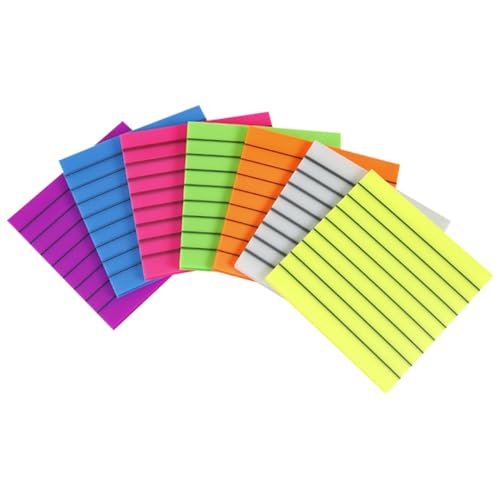 CANIGHT 7 Wasserfeste, Selbstklebende Notizaufkleber Für Den Täglichen Gebrauch, Multifunktionale Memoaufkleber, Notizzubehör, Klebriger Notizblock, Selbstklebende Notizen, Linierte, von CANIGHT
