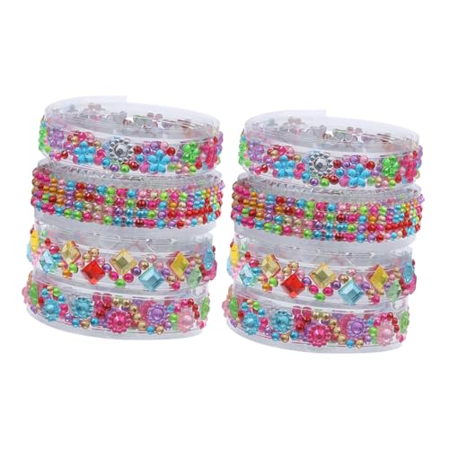 CANIGHT 8 Rollen Selbstklebendes Acryl-strass-klebeband Strass-klebebänder Zum Basteln Edelstein-klebeband Für Dekoration von CANIGHT