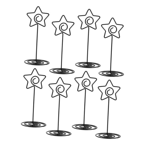 CANIGHT 8 Stück Sternförmiger Kartenhalter Für Den Schreibtisch, Namenskartenhalter, Tischnummernhalter Für Hochzeiten, Kartenhalter Aus Metall, Fotokartenhalter, Bilderhalter, Ständer, von CANIGHT