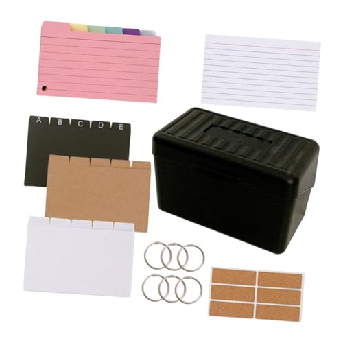 CANIGHT Desktop Lined Indexkarten Aufbewahrungsbox mit Karteikarten Set Organizer für Notizen Farbiges Set für Datenorganisation und Rezeptverwaltung CANIGHT Desktop Lined Indexkarten Aufbewahrungsbox mit Karteikarten Set Organizer für Notizen Farbiges Set für Datenorganisation und Rezeptverwaltung von CANIGHT