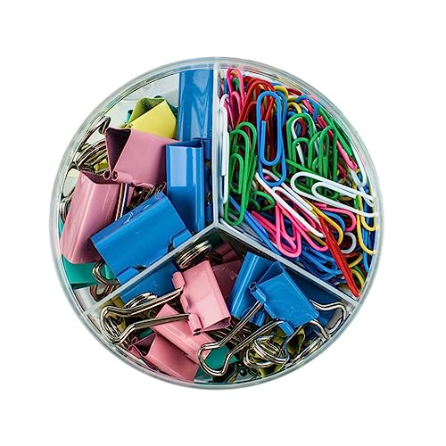 CANIGHT Long Tail Clips Set aus Büroklammern Organizer für Papierfixierung und Kreative Schülerbüroklammern Wiederverwendbar und Robust für Schule und Büro Zufällige Farbe Zufällige Farbe von CANIGHT