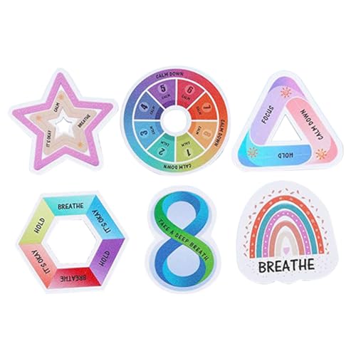 CANIGHT Stressabbauende Sensorische Aufkleber 6er-Pack Beruhigende Selbstklebende Aufkleber Textur Für Den Telefon-Desktop von CANIGHT