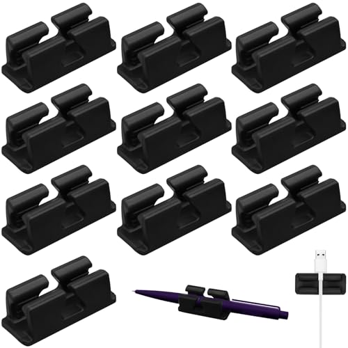 10pcs Pen Holder Selbstklebender Stifthalter für Klemmbrett, Silikon Stifthalter, Clip Stifthalter, Wand Stifthalter, Marker Halter, Clip Stifthalter für Schreibtisch Zubehör, Lehrer Büro Zubehör von CANIPHA