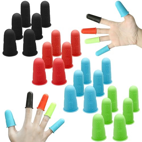 24 Stück Heißkleber-Fingerschutz, Silikon-Fingerschutz, Gummi-Fingerspitzen-Pads, Gummi-Fingerhut, Gummi-Fingerschutz, Gummi-Fingerspitzen, Büro, Sortieren, Post, Heißklebepistole, Nähen (3 Größen) 24 Stück Heißkleber-Fingerschutz, Silikon-Fingerschutz, Gummi-Fingerspitzen-Pads, Gummi-Fingerhut, Gummi-Fingerschutz, Gummi-Fingerspitzen, Büro, Sortieren, Post, Heißklebepistole, Nähen (3 Größen) von CANIPHA
