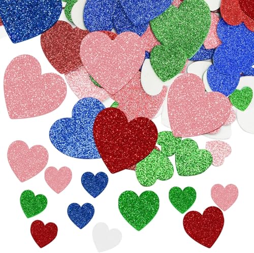360 Sticker Herzen als Valentinstags-Dekoration, bunte glitzer sticker Liebesaufkleber, Herz Aufkleber selbstklebende Schaumstoffaufkleber, Herz-Dekor-Abziehbilder, Valentinstags-Aufkleber Dekor 360 Sticker Herzen als Valentinstags-Dekoration, bunte glitzer sticker Liebesaufkleber, Herz Aufkleber selbstklebende Schaumstoffaufkleber, Herz-Dekor-Abziehbilder, Valentinstags-Aufkleber Dekor von CANIPHA