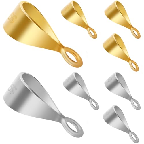 6 Stück Anhängerverschluss 925er Sterlingsilber,Anhängerkettenverschlüsse,Geeignet für Heimwerker Schmuckverschlüsse für Halskettenanhänger Biegeringe zur Anhängerhalskette,Pendant Clasp for Necklace 6 Stück Anhängerverschluss 925er Sterlingsilber,Anhängerkettenverschlüsse,Geeignet für Heimwerker Schmuckverschlüsse für Halskettenanhänger Biegeringe zur Anhängerhalskette,Pendant Clasp for Necklace von CANIPHA