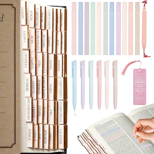 CANIPHA 12 nicht verlaufende Bibel Textmarker und 6 glatte Bibelstifte mit 96 laminierten Bibel-Tabs-Set, Bibel-Lernzubehör, Bibel-Marker, Bibel-Lerner, Bibel-Tagebuch-Zubehör für das Schulbüro CANIPHA 12 nicht verlaufende Bibel Textmarker und 6 glatte Bibelstifte mit 96 laminierten Bibel-Tabs-Set, Bibel-Lernzubehör, Bibel-Marker, Bibel-Lerner, Bibel-Tagebuch-Zubehör für das Schulbüro von CANIPHA