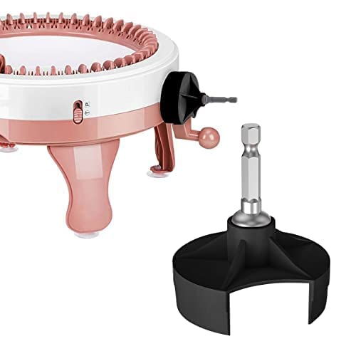Strickmaschinen-Adapter, Schnellstrickmaschinen-Befestigung mit Power-Schraubendreher für 48 Nadeln, 40 und 22, Kurbelgriff mit Sechskantbohrer (black) Strickmaschinen-Adapter, Schnellstrickmaschinen-Befestigung mit Power-Schraubendreher für 48 Nadeln, 40 und 22, Kurbelgriff mit Sechskantbohrer (black) von CANIPHA