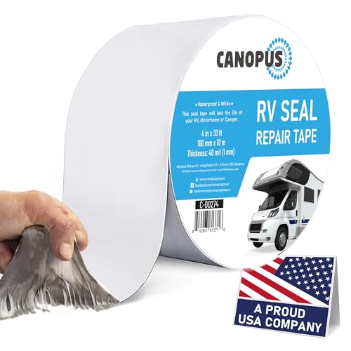 CANOPUS Butyl Klebeband für Wohnwagen, RV, Wohnmobil, Weiß, 10cm x10m CANOPUS Butyl Klebeband für Wohnwagen, RV, Wohnmobil, Weiß, 10cm x10m von CANOPUS