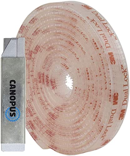 CANOPUS Dual Lock Klebeband SJ3560, Wasserfest Klettband, wiederverschließbar, 12,5 mm x 1,8 m, ideal zum Aufhängen von Bilderrahmen, Druckverschluss-System von CANOPUS