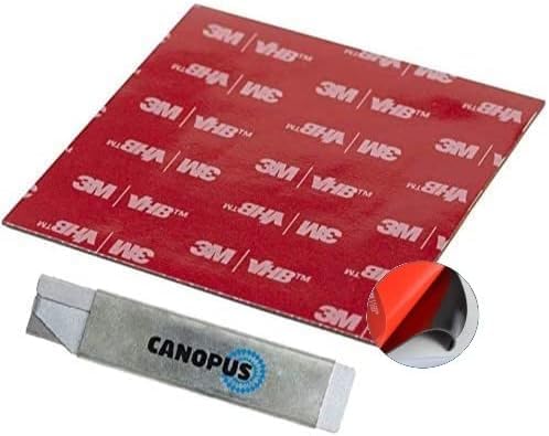 CANOPUS Profi Doppelseitiges Klebepads Extra Stark, Wasserfest 10cm x 10cm -1PC Wasserfest Montageklebeband, Klebeband für Kfz, Innen, Außenbereich, Rückspiegel Klebeband für Auto, Schwarz von CANOPUS